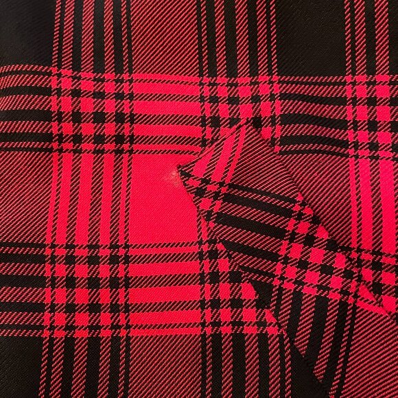 Vintage 90s Le Chateau Red and Black Plaid Bomber Jacket - Made in Canada - Picture 8 of 9